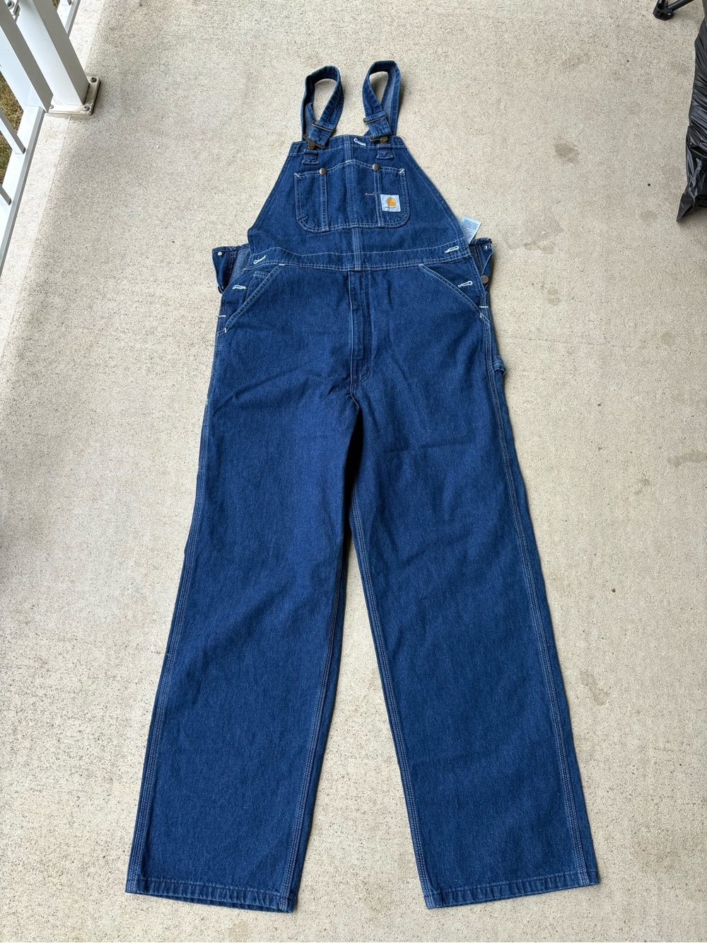 Vintage 2008 Carhartt R07 Denim Bib Overalls - NWT - 36x32